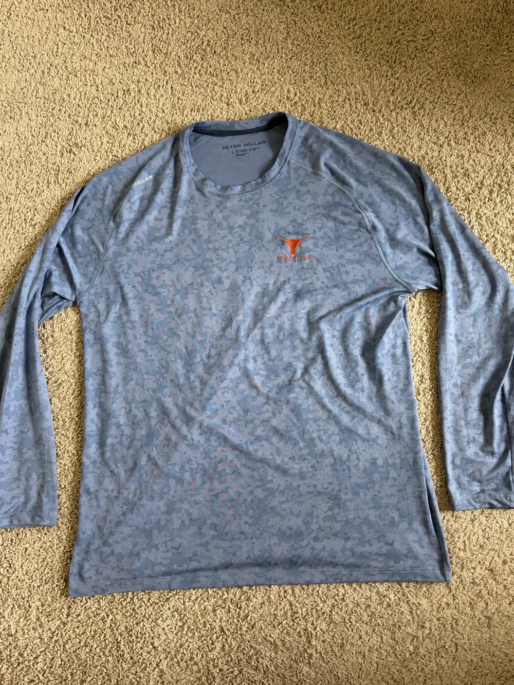 Peter Millar University of Texas UT Longhorns Tennis Camo Long Sleeve T Shirt